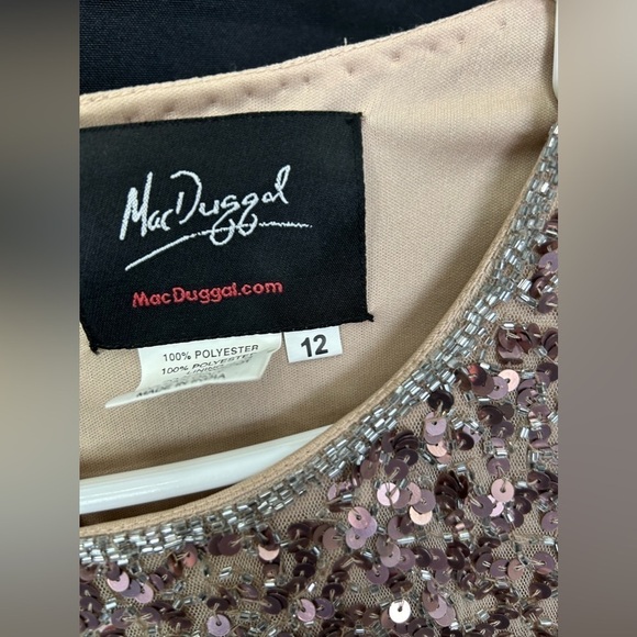 Mac Duggal 5526 NWOT SLEEVELESS SEQUINED MIDI SHEATH DRESS - Picture 6 of 6